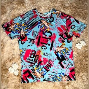 Fashion nova blue graphic t-shirt